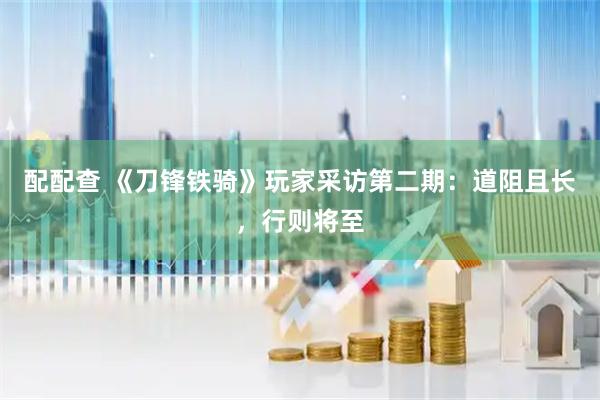 配配查 《刀锋铁骑》玩家采访第二期：道阻且长，行则将至